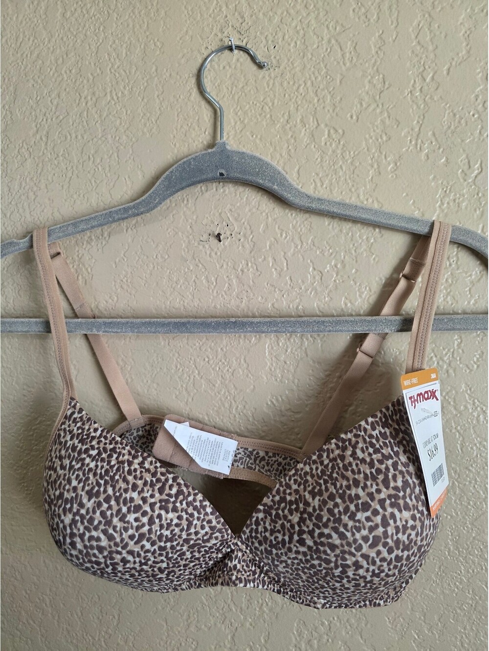 Warner's Wire-Free Light Lift Bra 36A Leopard Print